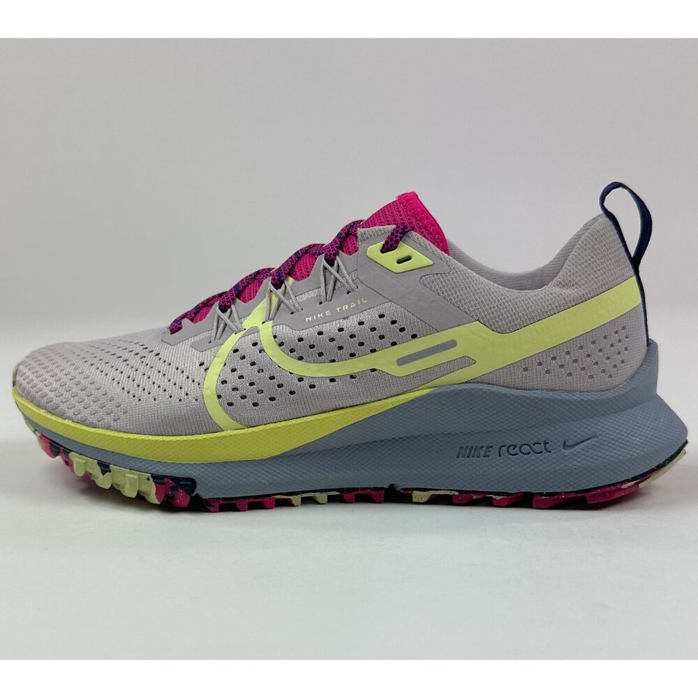 Nike React Pegasus Trail 4 Womens Gray Green Running Shoes Sneakers DJ6159-002 - Picture 6 of 9